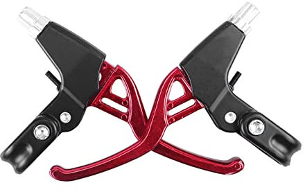 MEXITAL Leviers de Freins de vélo, Manettes de Frein, Levier de Frein, Alliage d'Aluminium Universel Poignées de Frein,Vélo de Montagne Vélo de Route VTT Rouge