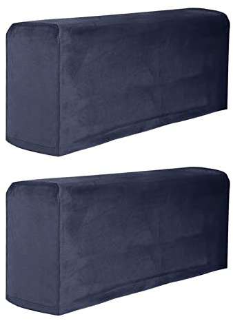 AOOCEEPAW Sofa Armrest Cover,2 PCS Stretch Arm Covers for Chairs Couch Sofa Armchair,Slipcovers for Recliner (Navy Blue)