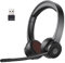 EKSA H16 Wireless Headset with Microphone Noise Cancelling, Bluetooth Headset V5.2 with USB Dongle, Up to 55 Hours & 15 Meter Range Laptop Headphones for PC/Computer/Skype/Zoom/Teams/Office/Phone