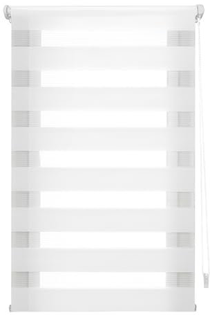 INTERBLIND | Rollo für Nacht und Tag ohne Werkzeug - EasyFix-Rollo Größe 92 x 180 cm Breite x Höhe - Rollo ohne Bohren Stoffgröße 89 x 175 cm - Tages- und Nachtrollo, Cremefarben