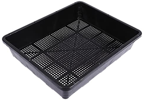 SEWOART Vassoio Germinazione e Coltivazione 2 Pezzi 37x30 Cm per Piantine Orto Balcone Foro Piccolo e Ventilazione Anti-marciume in Plastica Resistente Leggera