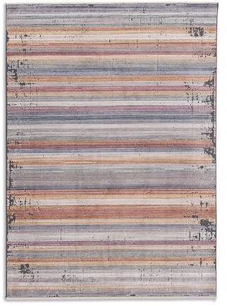 Astra Hochwertiger Teppich Wohnzimmer, Schlafzimmer - Kurzflorteppich - Flachgewebe Moderne Muster - buntes Design - Teppich Streifen bunt 160 x 230 cm