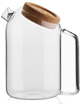 FUYTERY tetera de vidrio transparente resistente al calor olla grande cafetera de vidrio juego de té de oficina y accesorios para el hogar (1200 ML)