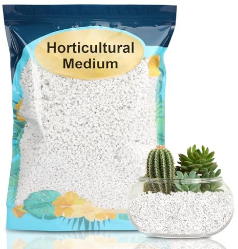 GOTVUGE Horticultural Perlite for Plants, Chunky Perlite Bulk for Gardening, Soil Amendments to Improve Soil Aeration & Dranage for Houseplant (1L)