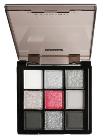 Palette de fards à paupières argentés, sombres sombres - 9 couleurs à mélange hautement pigmentées pour les styles de maquillage fumés et
