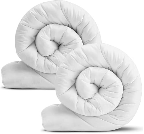 MOONLIGHT20015 Double Duvet 10.5 Tog Pack of 2 - Anti Allergy Soft Hollowfibre Filling Smooth & Skin Friendly Duvet Double for All Seasons - UK Made Quilts