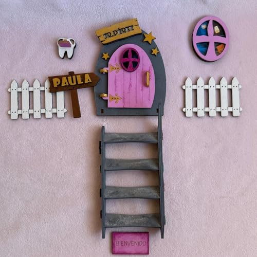 Puerta de Ratoncito Pérez Personalizada de Madera a Color