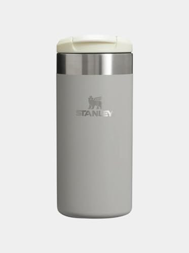 STANLEY Aerolight Transit Travel Mug 0.35L - Keeps 4 Hours Hot - 6 Hours Cold - Dishwasher Safe - Leakproof - Car Cup Holder Compatible - Insulated Coffee Cup - Ash