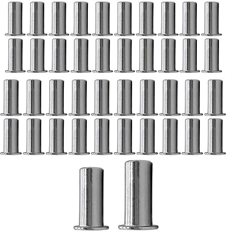 Tuercas remachables de cabeza plana roscadas, 40 piezas, remaches de cabeza plana SUS304, cuerpo liso, tuercas roscadas sin moleteado, inserto sellado, tuerca de inserción M8x27.5 M10x34
