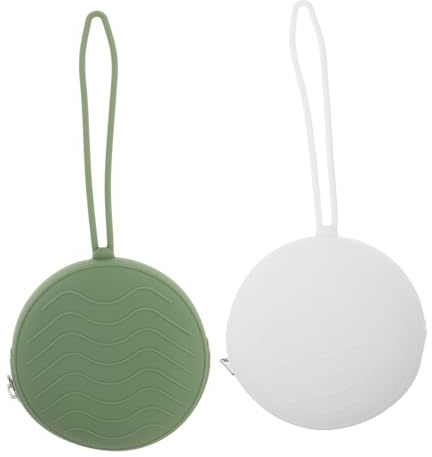 Porte-tétine en Silicone 2 Pièces, Pochette Zippée | Rangement Quotidien Objets et Pièces Usage Voyage Petits Multifonction Compact Léger