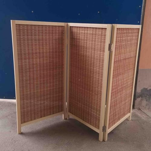ZAQYCM Japanese Room Divider Short 2ft 3ft 4ft 5ft 6ft, Folding Wood Office Dividers Partition Wall Freestanding, Home Hallway Doorway Entryway Privacy Screen(3 Panel,H 60cm/2ft)