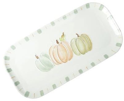 Brandani vassoio rettangolare in stoneware linea autunno Le Zucche 35x18 cm