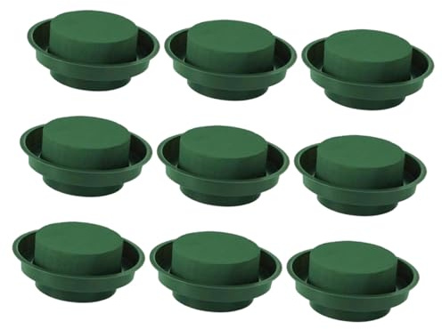 DOITOOL 9 Piezas Barro De Flores Redondo Plato De Barro Floral Para Arreglos Base Floral De Bandeja De Espumas Para Decoración De Flores Suministros