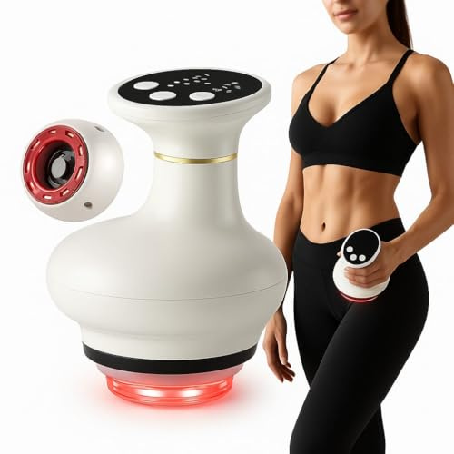 Appareil Anti-Cellulite Électrique Rechargeable – Masseur Corps par Succion & Chaleur Infrarouge – 10 Niveaux, Raffermissant Peau, Drainage Lymphatique – Cuisses, Ventre, Bras, Fessiers
