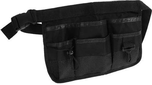 Healifty Multifunction Garden Tool Fanny Pack Pocket Pouch Lightweight Nylon Utility Belt with Convenient Design Reflective Stripe for Gardeners and Cleaners