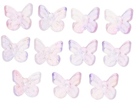 WRITWAA 50stücke Schmetterlings Haarschmuck Anhänger DIY Bastelzubehör Kopfschmuckzubehör Schmetterlingsform Anhänger zum Selbermachen