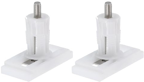 QUARKZMAN 2 Pezzi Cerniera Copriwater, 45mm Foro Cieco Bulloni Rettangolari Con Dadi Rondelle Copertura Superiore Sedile Water Fissaggi, Bianco