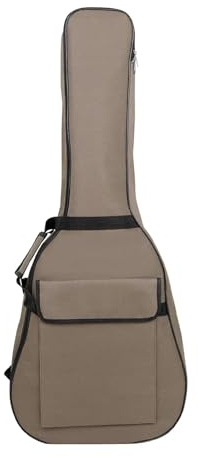 GXMDSGZ 41 Zoll Gitarrentasche Akustik- Und Klassikgitarrenkoffer Weiche Tragetaschen Polyester Doppelschulterrucksack Gitarrenteile Zubehör für Konzertgitarre(Brown)