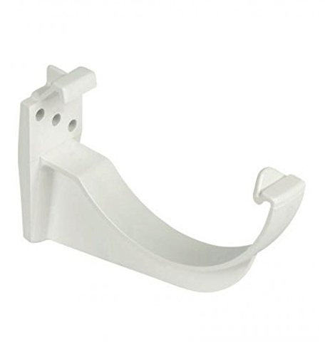 FLOPLAST 112mm Half Round Fascia Gutter Bracket - White - Bag of 2