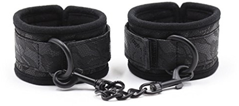 Hanyi Schwarz Handschellen Sexspielzeug Einstellbar Hand Fesseln Bondage Set