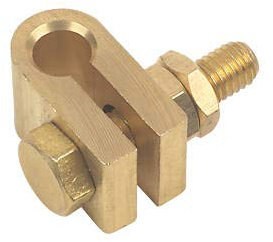 Earth Rod Machined Brass Clamp 3/8, Conductive Coupler for Ground Rods ERC3/8