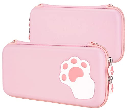 Tasche für Nintendo Switch Lite,Harte Tasche Tragetasche Hülle Case Schutzhülle,weiches Velet Futter Tasche mit Thumb Griffe&Speicherplatz für Switch Lite