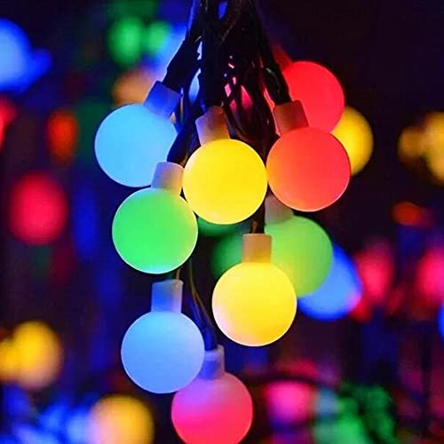 Fohil Solar String Lights, 60 LED 11M/36FT Outdoor Garden Fairy Lights Solar Powered Waterproof 8 Modes Globe Decorative Light for Patio Yard Wedding Party Christmas Tree Indoor Outdoor (Multi-Color)