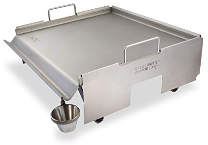 SteelChef Plancha de Gas con Paravientos de Acero Inoxidable