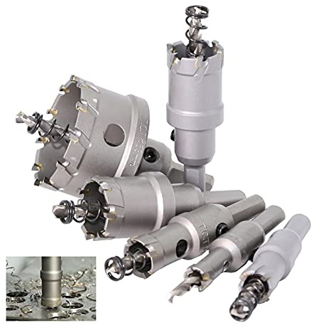 SYHML-SHOP 1 STÜCK Hartmetall Lochschneider High Speed Lochsäge Zahnschneider Bohrer Kit Tiefschnitt Lochsäge 12-26mm Bohrer Set Für Edelstahl Metall (Hole Diameter : 22mm)