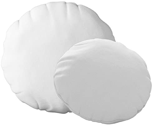 ZPUBLI+ Relleno de cojín Redondo, Varias Medidas. Relleno de Microfibra. Gran Densidad y Volumen para Cojines de sofá o Cama. Suaves e indeformables. (2, 30x30 Redondo)