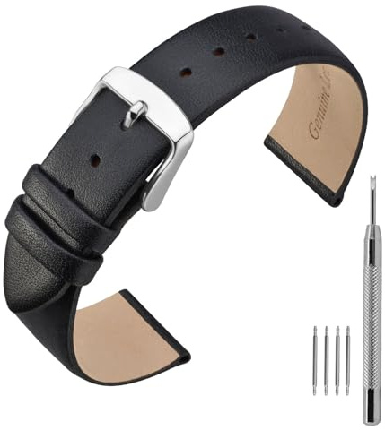 ANNEFIT Leder Uhrenarmband, Armband 16mm 18mm 20mm 22mm, Kompatibel mit Intelligenten und Traditionellen Uhren