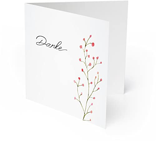 (10 x) Geburtskarten Danksagungskarten Geburt Baby Karte Dankeskarte Beeren Jungen Mädchen