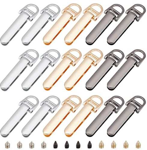 WADORN 18 Sets Taschen Kettenglied Verschluss, 3 Farben Metalltasche Seitenclipschnallen Geldbörse Aufhängeverschluss Mehrzweck D-Ring Schnallen Mit Schrauben Handtaschen Hardware Zubehör