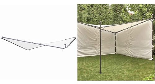 Siena 261633 Garden Dach Berlino, 400 x 400cm & Set Seitenteile zu Pavillon BERLINO 400x400 cm weiß