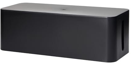 Miratic Scatola per Cavi Cable Box L Dimensioni: 407/134/154 mm (nero)