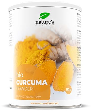 Nature's Finest by Nutrisslim BIO Curcuma Powder – Certified Organic Turmeric Root (Curcumin 3%+), Pure Turmeric Spice from India, 100% Natural, 150g, No Additives, Vegan