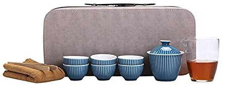 Heated Towel Rail Cup & Saucer Sets Portable Travel Tea Set Classic Ceramic Kungfu Tea Sets Package Includes Gaiwan Teacups Communal Cup Tea Clip Towel Portable Travel Bag Tea Maker Set Tea Sets