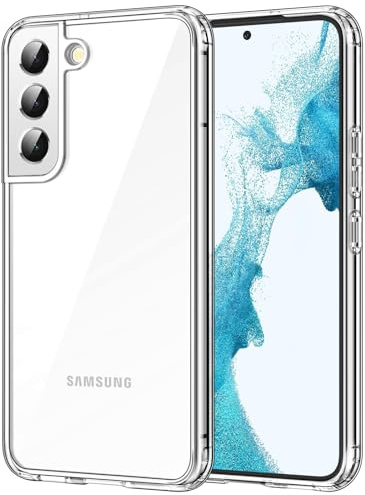 JETech Hülle für Samsung Galaxy S22, Anti-Vergilbung, Durchsichtig | Stoßschutz, Kratzfeste Harte PC-Rückseite, Robuster Transparenter TPU-Rahmen