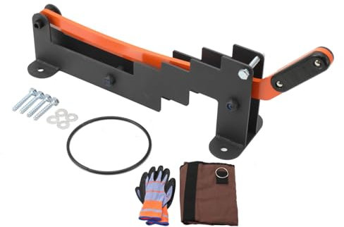 ECUTEE Firewood Kindling Splitter Manual Wood Splitter for Logs, Wall Mounted Log Splitting Axe Wedge Tool for Chopping Wood Camping Outdoor Home Garden, w/Glove Firewood Bag Screw