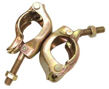 Forged Scaffolding (Cross), Swivel Coupling Scaffolding, 360° Scaffolding Clamps with Collar Nut, for Attaching Scaffolding Anchor Rod, Drop Forged Double Coupler