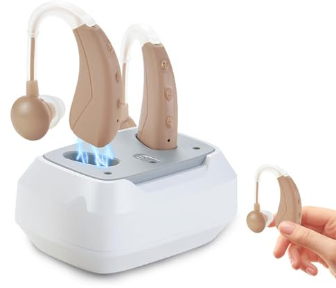 Elctrtici Digital Rechargeable Sound Device for Adults, Behind the Ear, with Noise Reduction, 4 Modes, Adjustable Volume