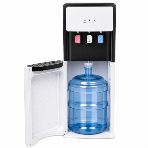 OUKANING Bottom Loading Water Cooler Dispenser 500W 5L - Hot/Cold Water Dispenser, Hot and Cold Water Dispenser for Home and Office