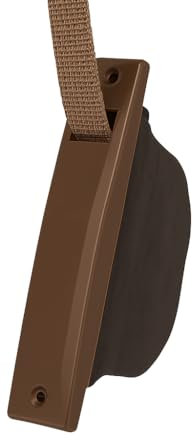 TELKES - Recogedor de Persiana sin Pivote para carpinterias de PVC. Enrollador de persiana para embutir en Obra. (Bronce, Cinta 18mm)