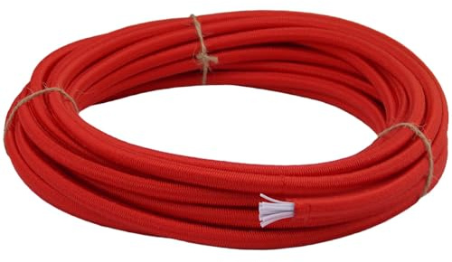 PES Polyester Expanderseil 6mm Gummiseil Multiflex Gummileine Planenseil Gummikordel Made in Germany 10m-100m (Rot, 10m)