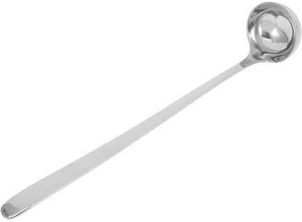 Ciieeo Cucchiaio Manico lungo Ergonomico e Comodo in Acciaio Inossidabile 304 da Cucina per Mescolare e Servire Zuppa in Mense e Aree Rurali