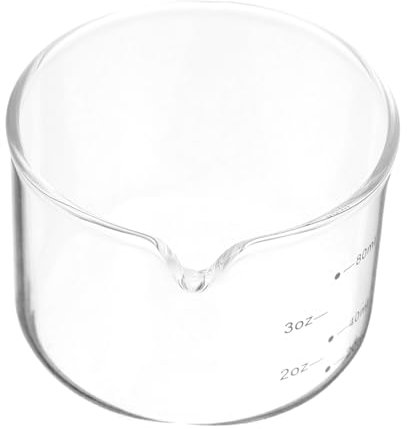 Cabilock Bicchiere Graduato per Espresso da Vetro Misurino per Latte e Piccolo Pitcher per Preparazioni e Design Compatto e
