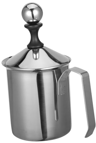 CIYODO Montalatte Manuale in Acciaio Schiumalatte Portatile per Latte e Cappuccino Beccuccio per Latte Art Uso e Professionale