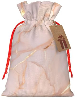 Bolsas de regalo de Navidad con estampado de mármol de oro rosa, saco festivo de Navidad, fiesta de cumpleaños, embalaje de regalo
