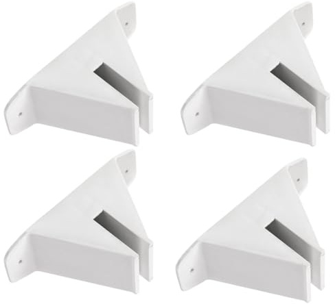 OSALADI Base per Recinzione da Giardino in Plastica Bianca Set da 4 Supporti Stabili per Piccole Recinzioni da Prato Accessori per Recinzioni da Cortile e Giardino