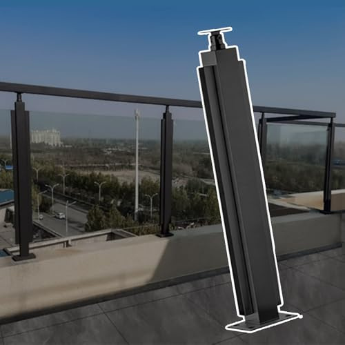 Poteaux de balustrade en verre Poteau Pour Panneaux De Verre Commerciaux, Épaisseur 6 Mm, En Acier Inoxydable 304, Pour Escaliers Intérieurs, Couloirs Et Mezzanines(B-MID,Height 110cm)